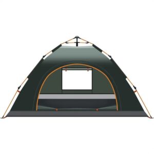 Tente de camping pliante en forme de D